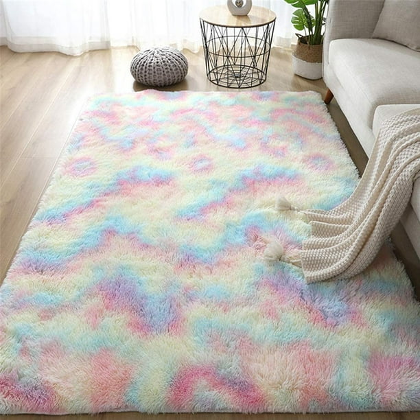 Unicorn Dessert Balloon Soft Floor Carpet Non-Skid Area Rug Home Decor for Indoor Living Dining Room and Bedroom Area 